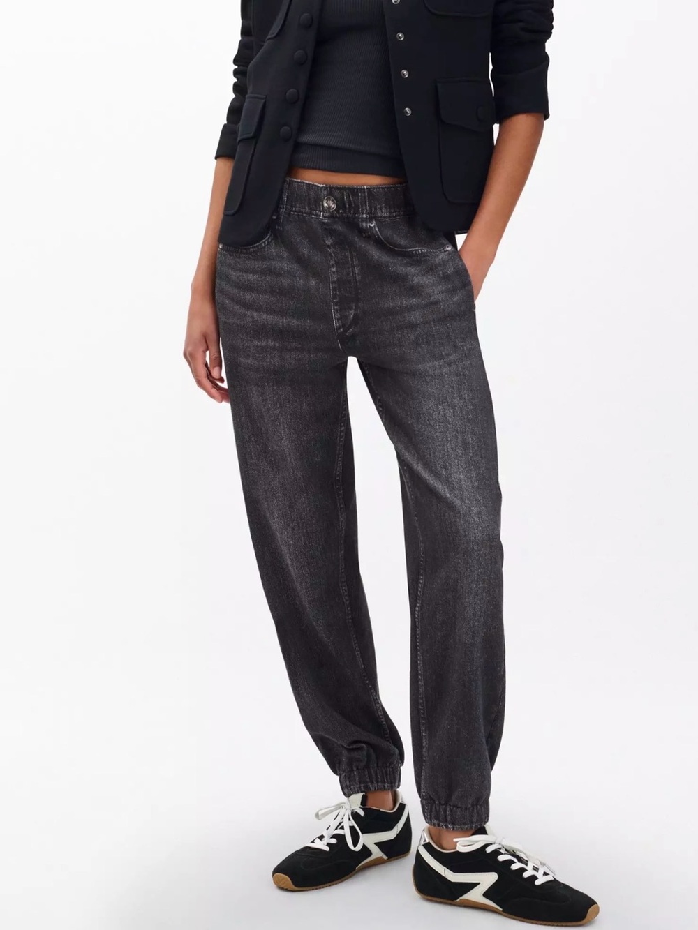 rag & bone Washed Black Boyfriend Jeans